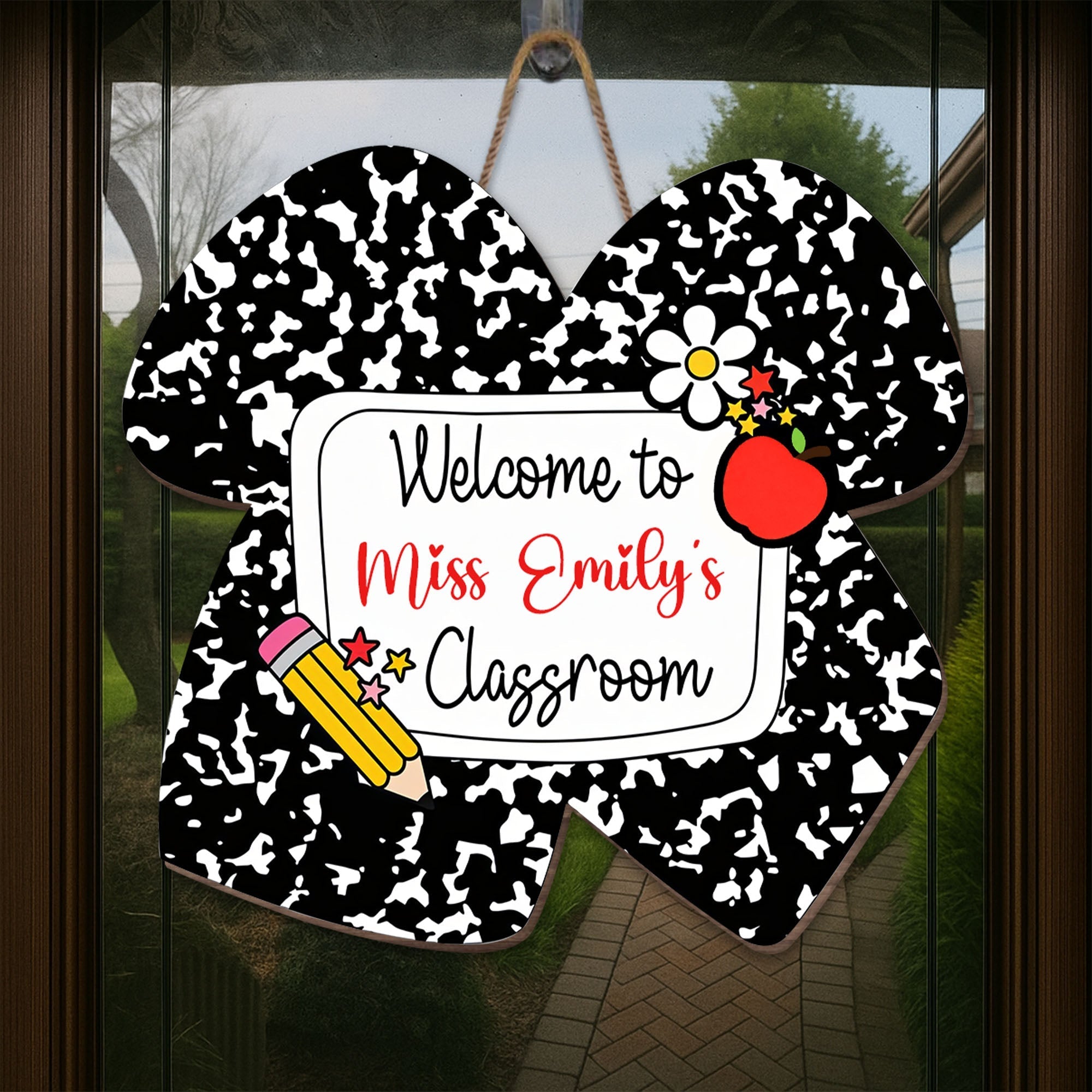 Personalized Teacher Wood Sign Custom Name Classroom Decor