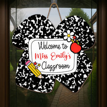 Load image into Gallery viewer, Personalized Teacher Wood Sign Custom Name Classroom Decor
