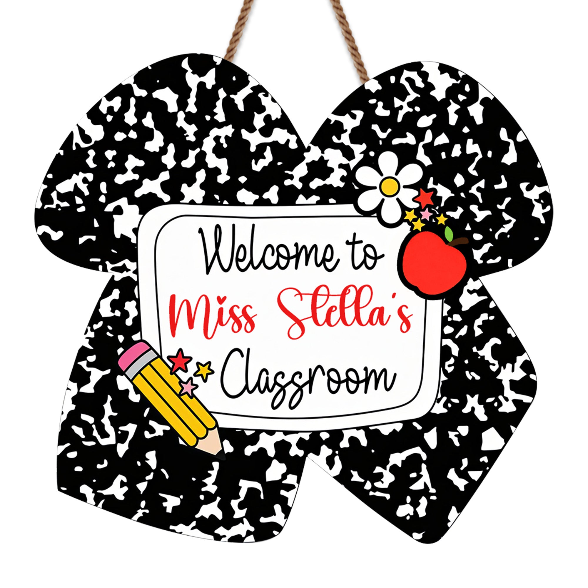 Personalized Teacher Wood Sign Custom Name Classroom Decor
