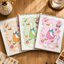 Load image into Gallery viewer, Personalized Goose Teacher Sketch Book Custom Cover Gift for Educators
