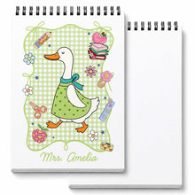 Load image into Gallery viewer, Personalized Goose Teacher Sketch Book Custom Cover Gift for Educators
