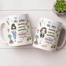 Load image into Gallery viewer, Personalized Teacher Coffee Mug Custom Name Gift for Educators
