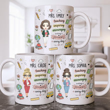 Load image into Gallery viewer, Personalized Teacher Coffee Mug Custom Name Gift for Educators
