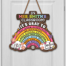 Load image into Gallery viewer, Personalized Wood Sign Custom Name Teacher Gift for Classroom
