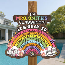Load image into Gallery viewer, Personalized Wood Sign Custom Name Teacher Gift for Classroom
