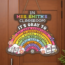 Load image into Gallery viewer, Personalized Wood Sign Custom Name Teacher Gift for Classroom
