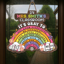 Load image into Gallery viewer, Personalized Wood Sign Custom Name Teacher Gift for Classroom
