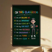 Load image into Gallery viewer, Personalized Classroom Chalkboard Poster Custom Name Gift for Teacher
