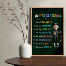 Load image into Gallery viewer, Personalized Classroom Chalkboard Poster Custom Name Gift for Teacher
