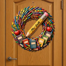 Load image into Gallery viewer, Personalized Classroom Wood Sign Custom Name for Teacher Gift

