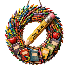 Load image into Gallery viewer, Personalized Classroom Wood Sign Custom Name for Teacher Gift
