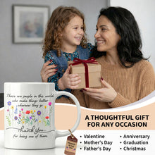 Load image into Gallery viewer, Personalized Floral Thank You Coffee Mug Custom Gift for Teacher
