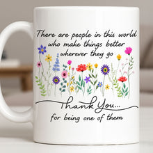 Load image into Gallery viewer, Personalized Floral Thank You Coffee Mug Custom Gift for Teacher
