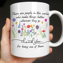 Load image into Gallery viewer, Personalized Floral Thank You Coffee Mug Custom Gift for Teacher
