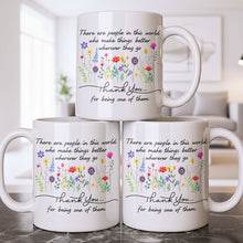 Load image into Gallery viewer, Personalized Floral Thank You Coffee Mug Custom Gift for Teacher
