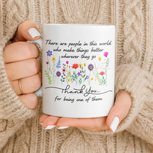 Load image into Gallery viewer, Personalized Floral Thank You Coffee Mug Custom Gift for Teacher
