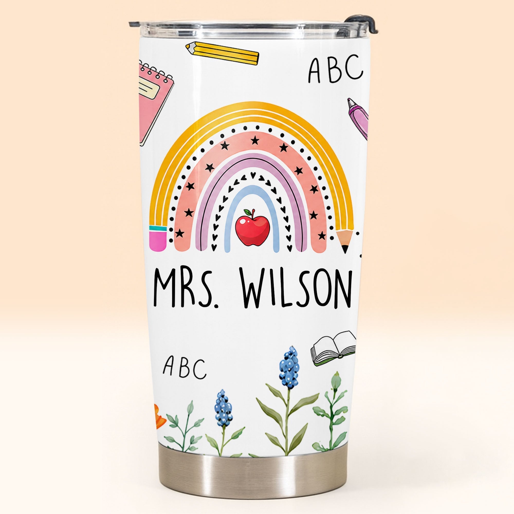 Personalized Teacher Gift 20oz Custom Stainless Steel Tumbler