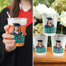 Load image into Gallery viewer, Personalized Graduation Frosted Cups with Photo Custom Congrats Gift for Graduates
