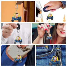 Load image into Gallery viewer, Personalized Acrylic Keychain with Couple Design for Him and Her
