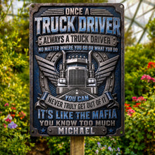 Load image into Gallery viewer, Personalized Metal Sign Custom Name Truck Driver Gift
