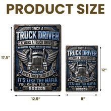 Load image into Gallery viewer, Personalized Metal Sign Custom Name Truck Driver Gift
