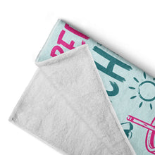 Load image into Gallery viewer, Personalized Beach Towel for Teachers - Tired Teacher Summer Club Gift
