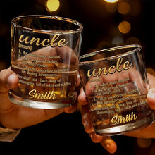 Load image into Gallery viewer, Personalized Custom Whiskey Glass Unique Gift for Uncle
