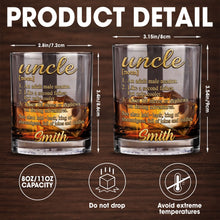 Load image into Gallery viewer, Personalized Custom Whiskey Glass Unique Gift for Uncle
