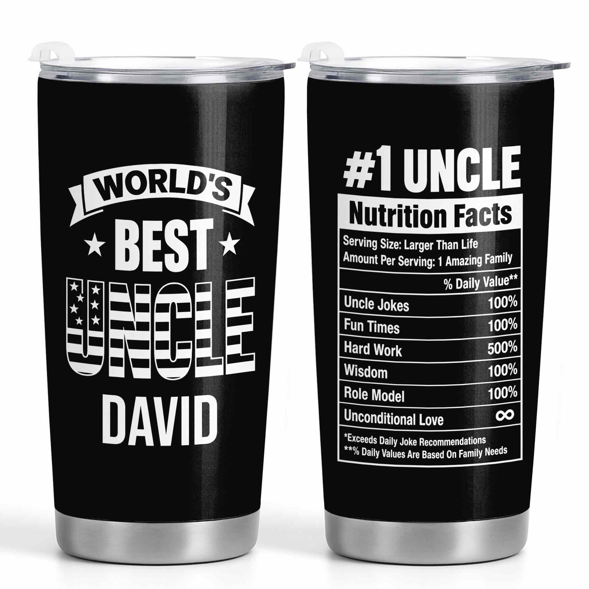 Personalized Stainless Steel Tumbler World's Best Uncle Gift