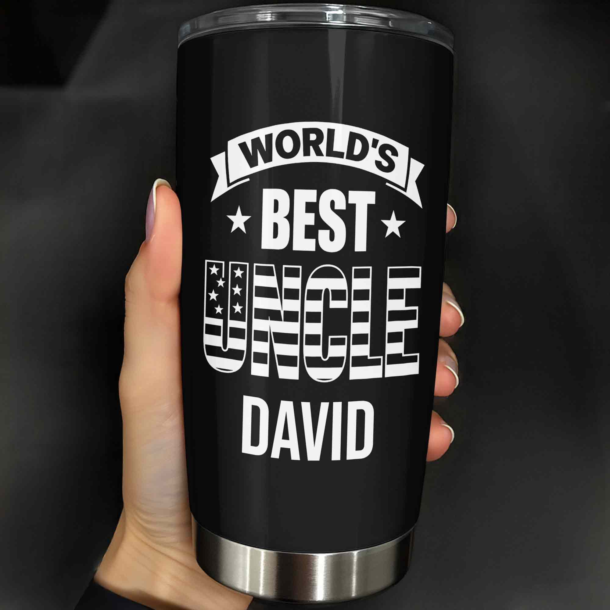 Personalized Stainless Steel Tumbler World's Best Uncle Gift