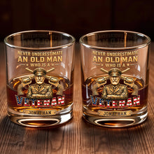 Load image into Gallery viewer, Personalized Custom Whiskey Glass Veteran Gift for Dad
