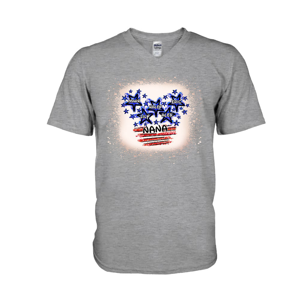 Personalized Independence Day T-shirt for Nana Custom Names Gift