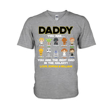Load image into Gallery viewer, Personalized Father's Day T-shirt with Star Wars Design Gift for Dad
