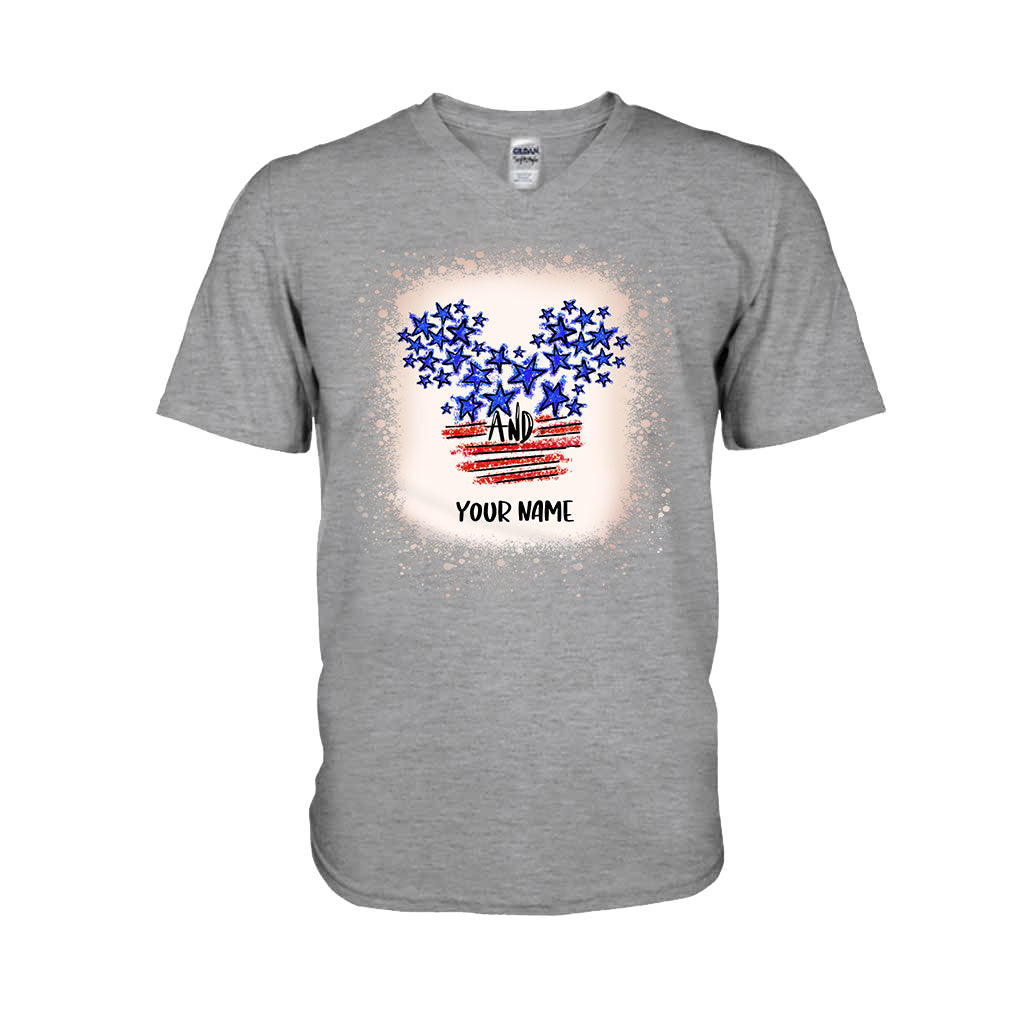Personalized Stars And Stripes Mouse Ears T-Shirt & Hoodie for Independence Day