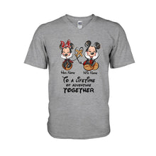 Load image into Gallery viewer, Personalized Disney Adventure T-shirt &amp; Hoodie for Couples
