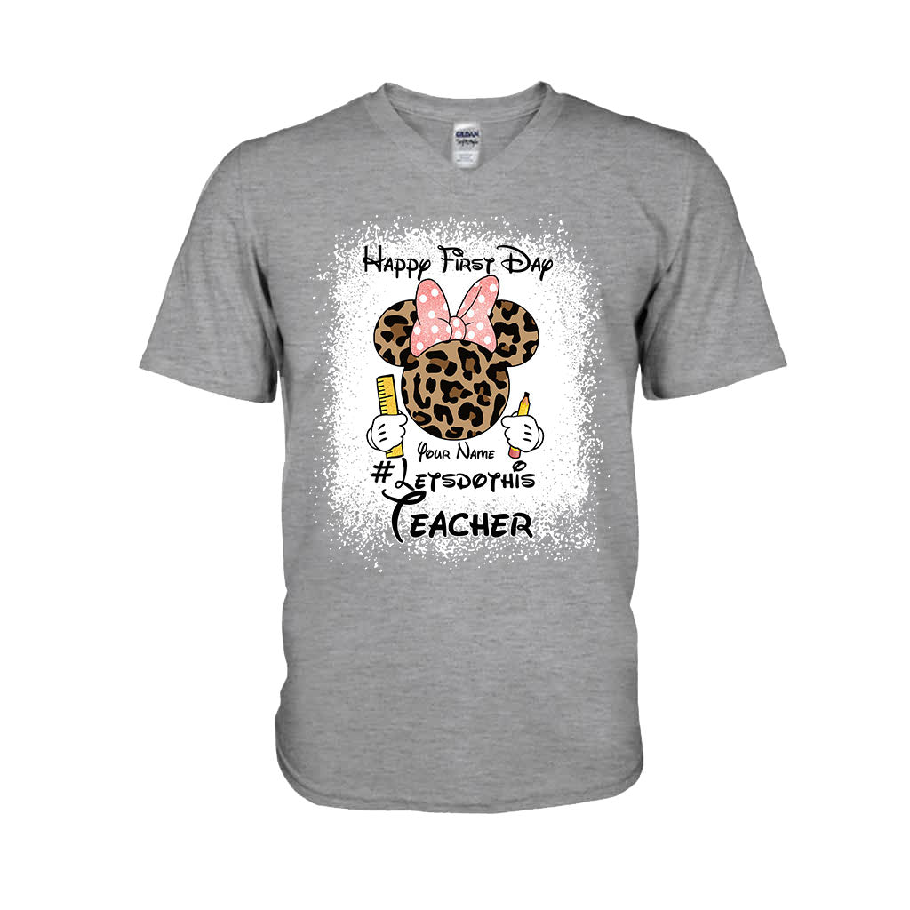 Personalized Teacher T-shirt & Hoodie Happy First Day Gift
