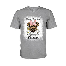 Load image into Gallery viewer, Personalized Teacher T-shirt &amp; Hoodie Happy First Day Gift
