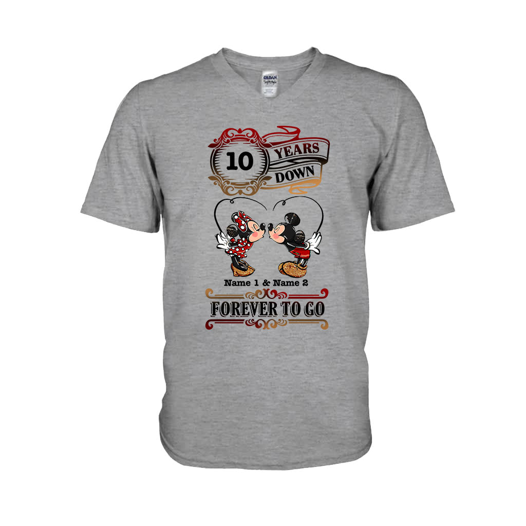 Personalized Couple T-shirt and Hoodie Custom Names Forever to Go Gift