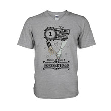 Load image into Gallery viewer, Personalized Couple T-shirt Hoodie Forever To Go Custom Name Gift
