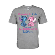 Load image into Gallery viewer, Personalized Couple T-shirt &amp; Hoodie Connected To Love Gift
