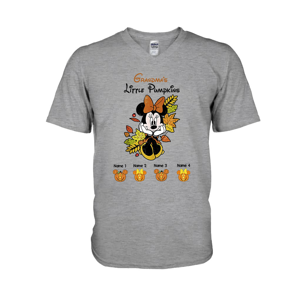 Personalized Grandma T-Shirt & Hoodie with Little Pumpkins Design