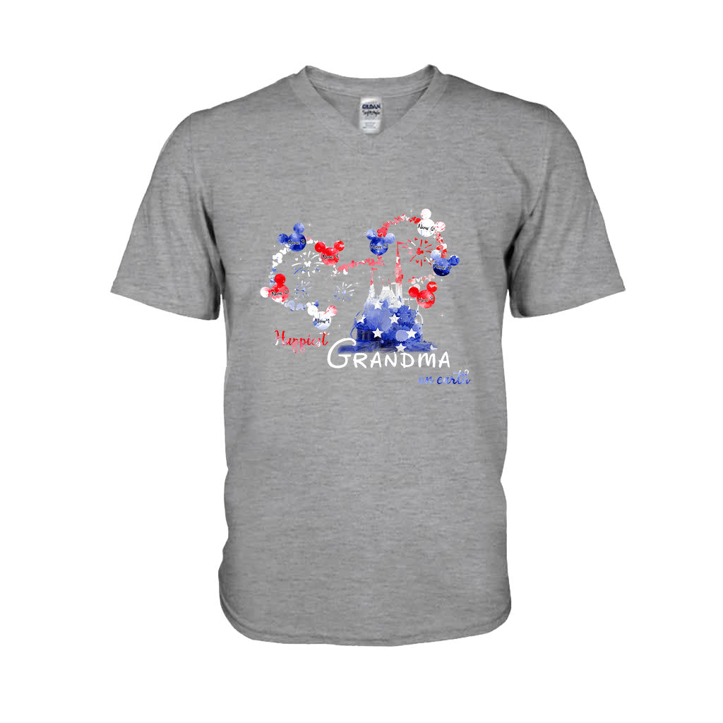 Personalized Happiest Grandma Independence Day T-shirt & Hoodie Gift