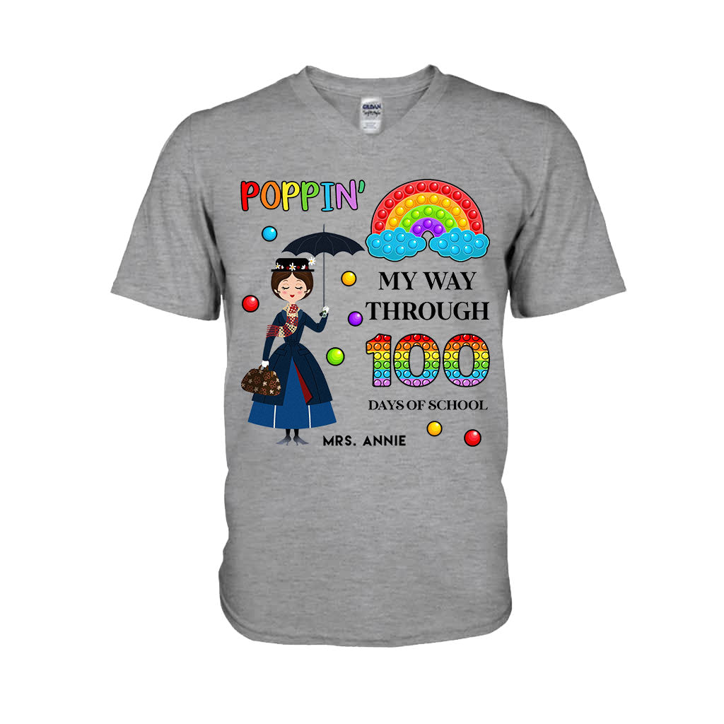 Personalized Teacher T-Shirt 100 Days of School Gift