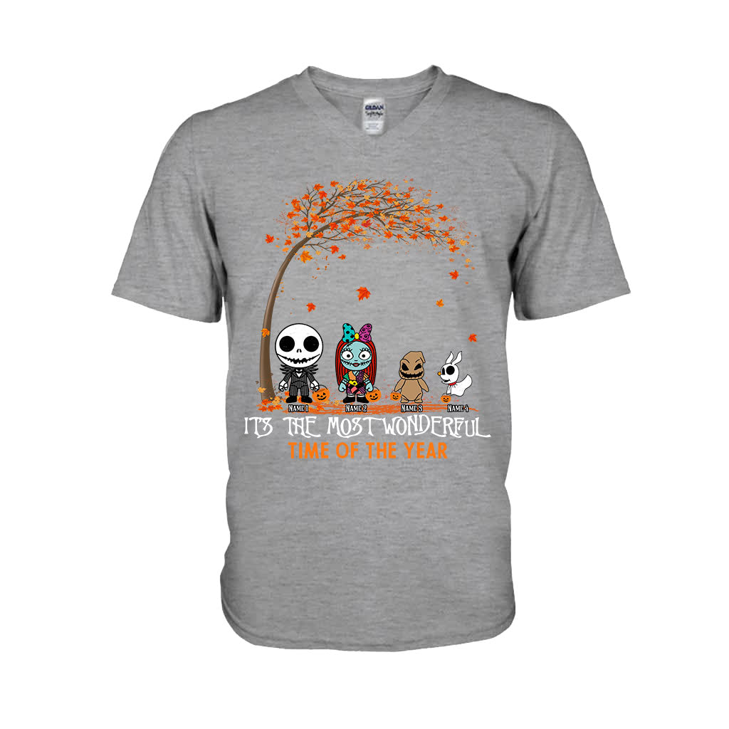 Personalized Halloween T-shirt & Hoodie with Custom Names for Family