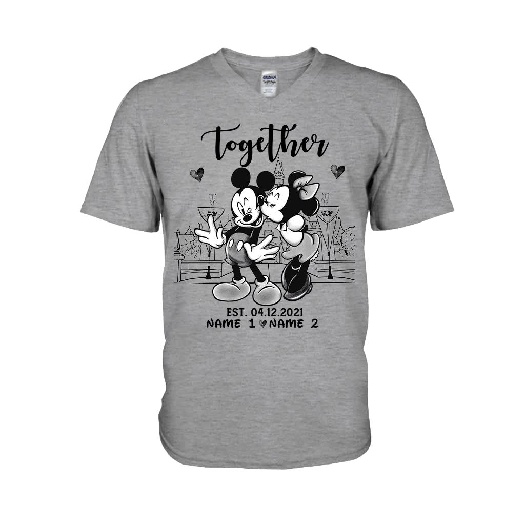 Personalized Couple Mouse T-shirt & Hoodie Gift for Anniversary