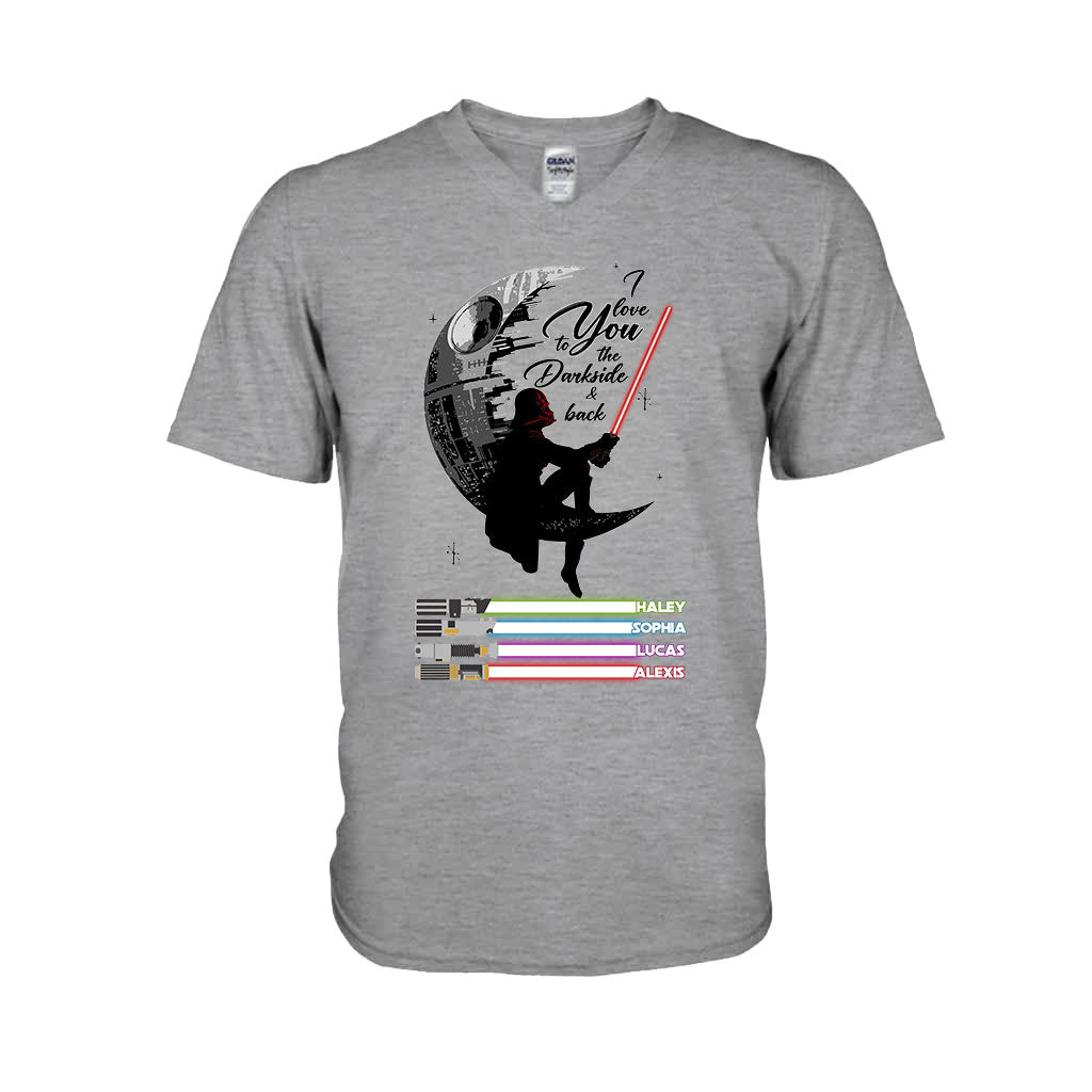 Personalized Father's Day T-shirt & Hoodie I Love You to the Darkside Gift