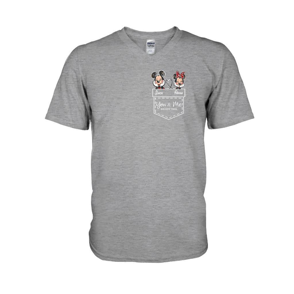 Personalized Mickey & Minnie T-shirt Hoodie Custom Couple Gift