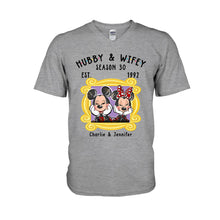 Load image into Gallery viewer, Personalized Couple T-shirt and Hoodie with Cute Design for Anniversary
