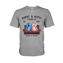 Load image into Gallery viewer, Personalized Couple Ohana T-shirt &amp; Hoodie Custom Gift
