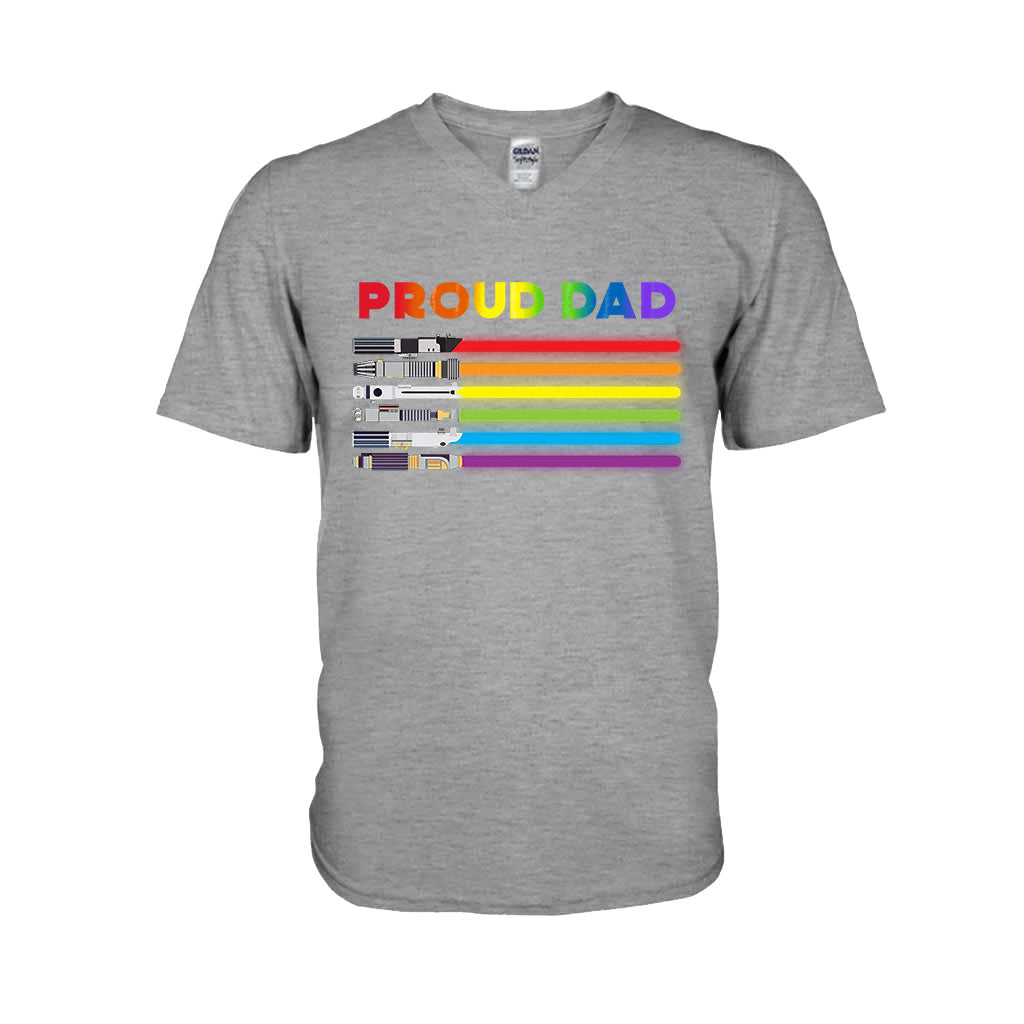 Personalized Proud Dad LGBT Support T-shirt & Hoodie Gift